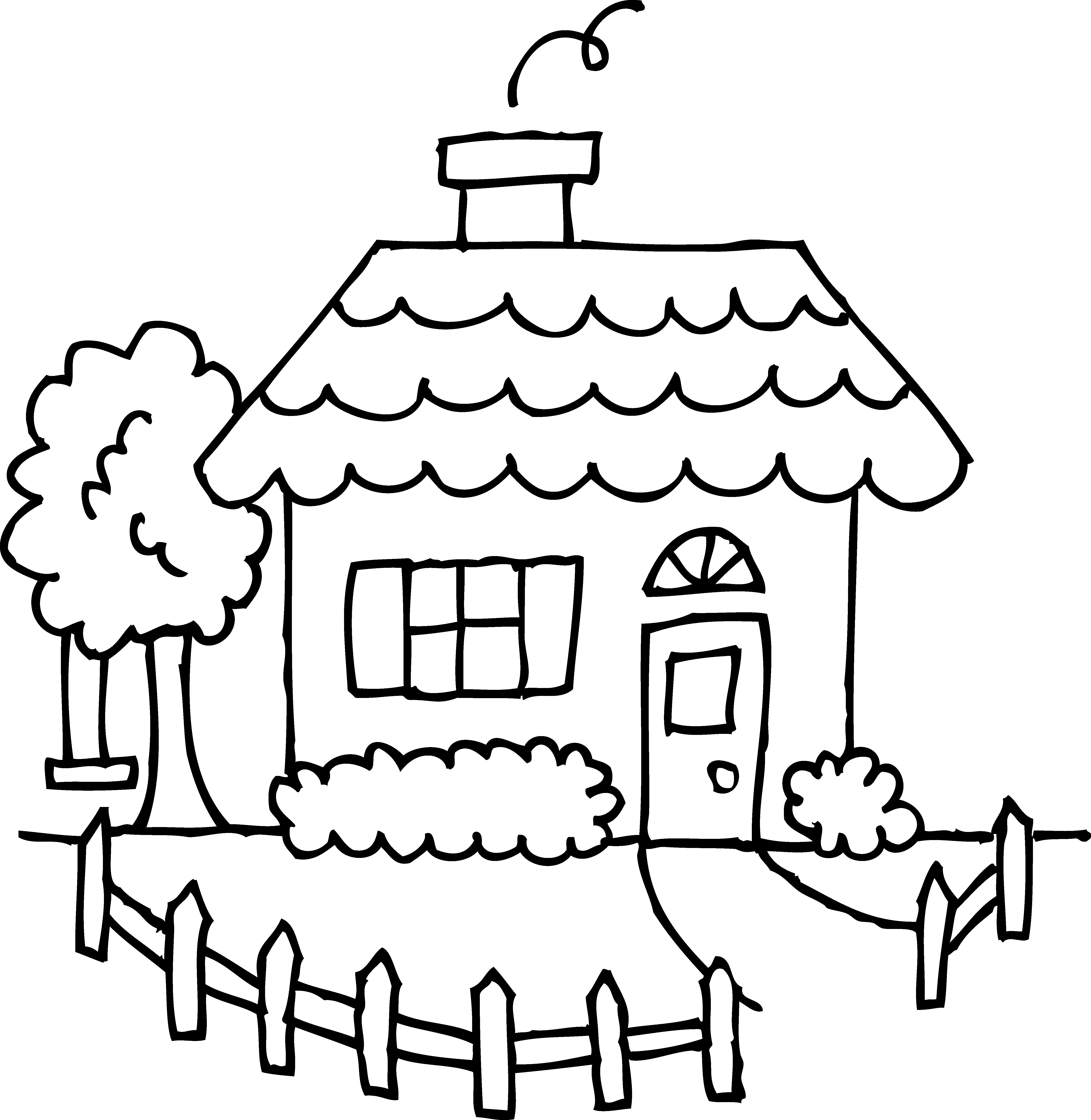 5375x5517 Gigantic Coloring Page Of A House Pages Within
