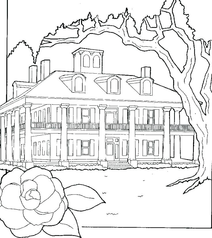 736x827 Coloring Page House House Coloring Pages Coloring Pages House