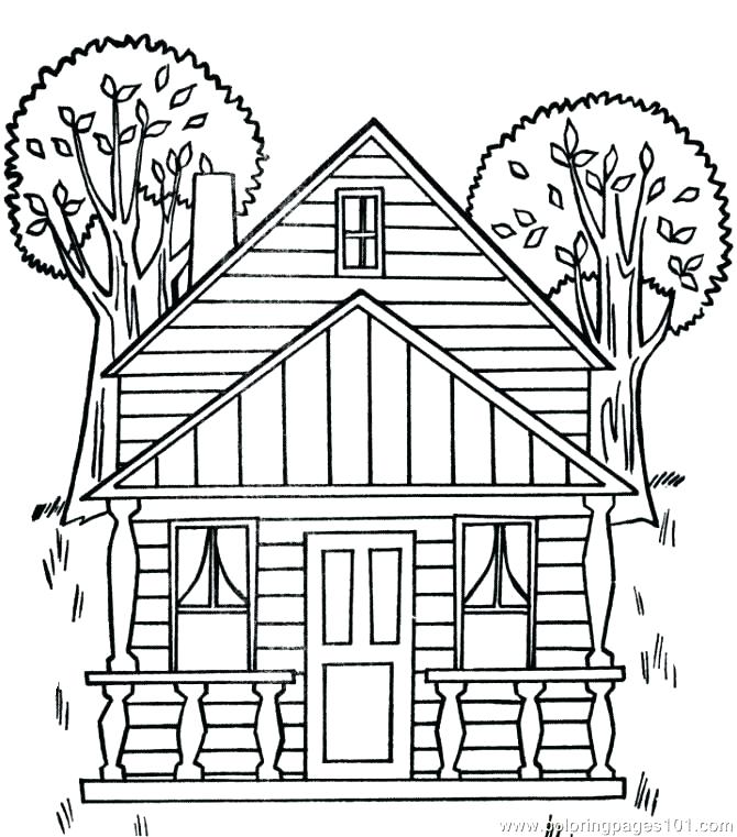 670x761 Coloring Pages House Coloring Pages Of Houses House Coloring Pages