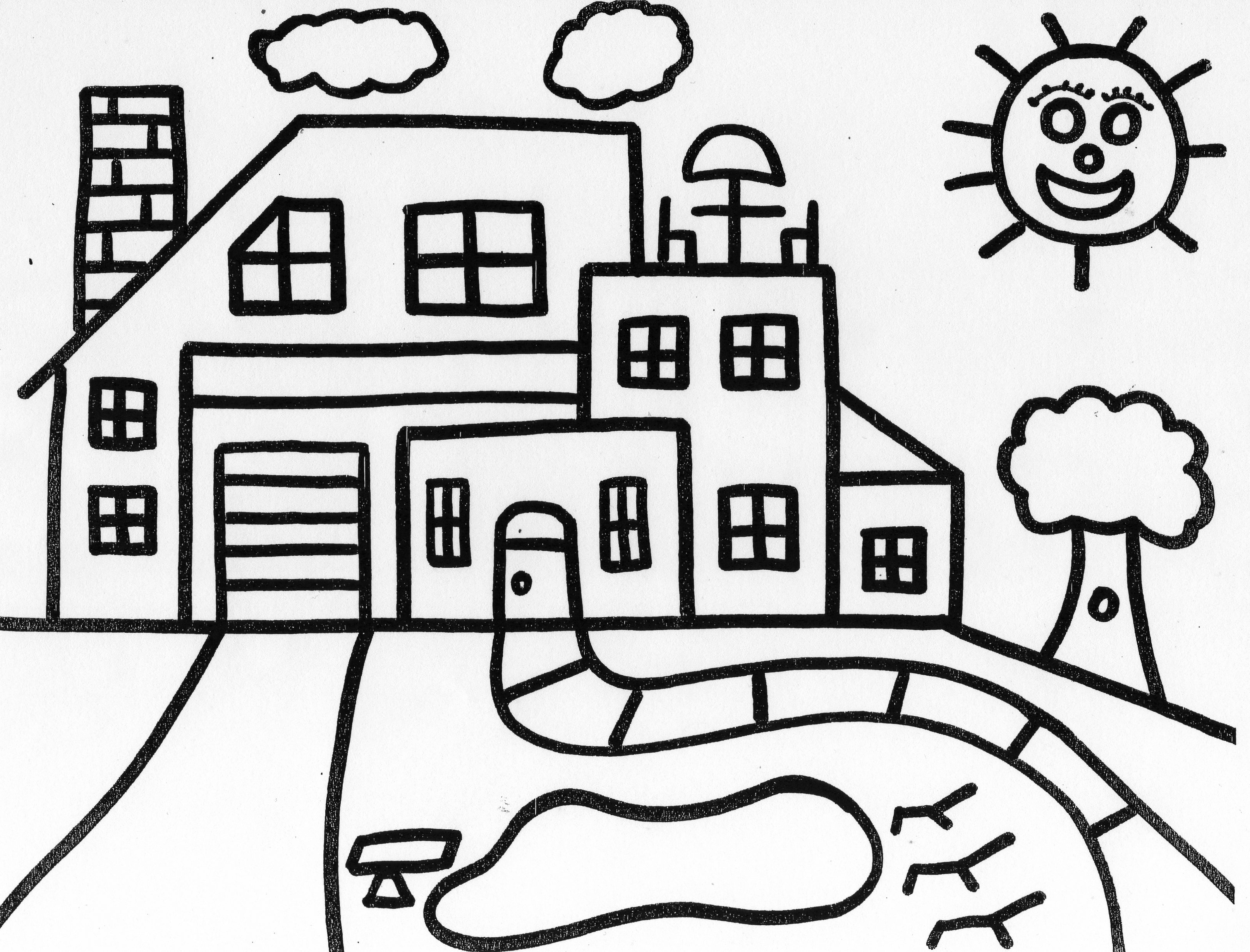 Free House Coloring Pages - Free Printable Templates