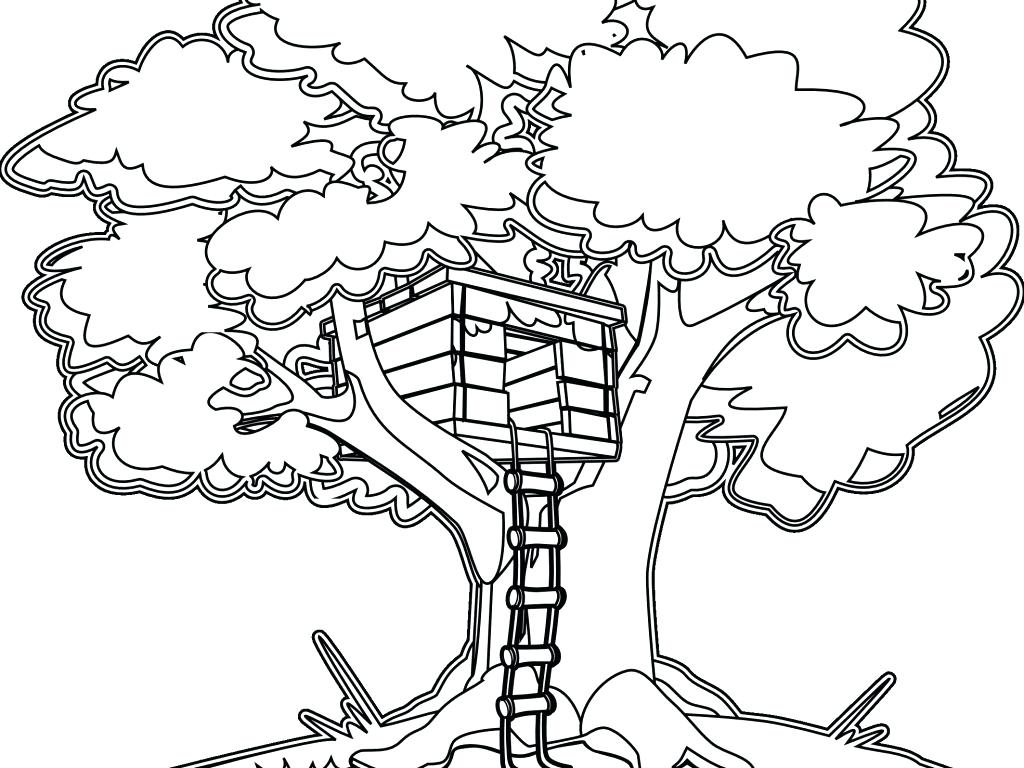 1024x768 House Coloring Pages Free Printable Haunted For Kids Preschool