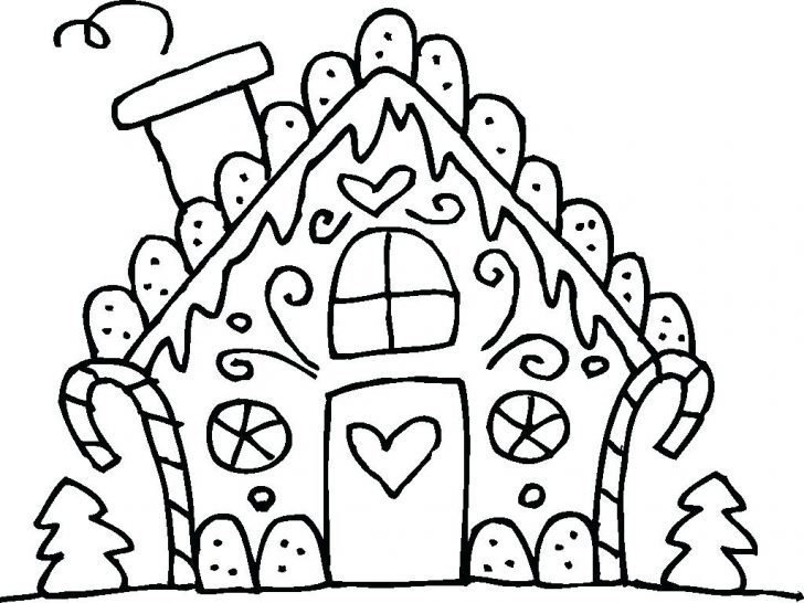 728x546 Preschool Haunted House Coloring Page Gingerbread Pages