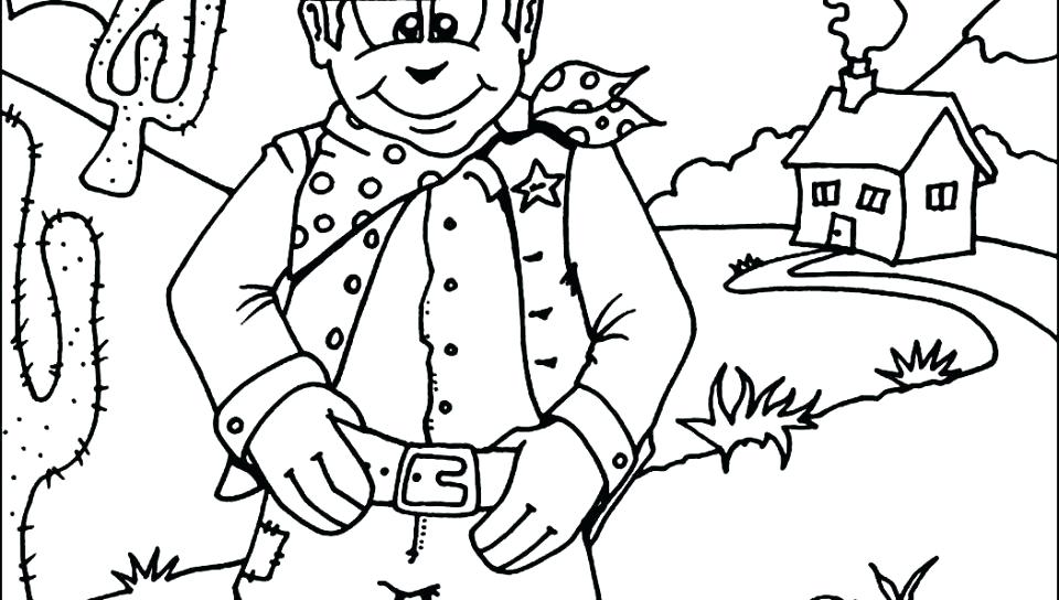 960x544 Rodeo Coloring Pages Coloring Pages For Kids Cowboy With Horse