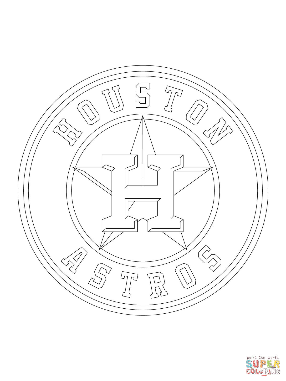 1200x1600 Houston Astros Logo Coloring Page Texans Pages