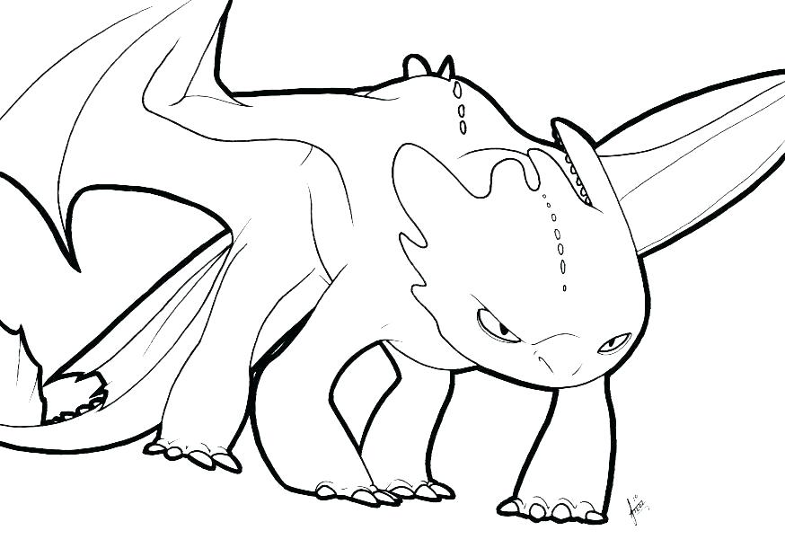 874x620 Toothless The Dragon Coloring Pages