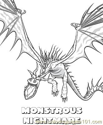 330x400 Monstrous Nightmare Coloring Page