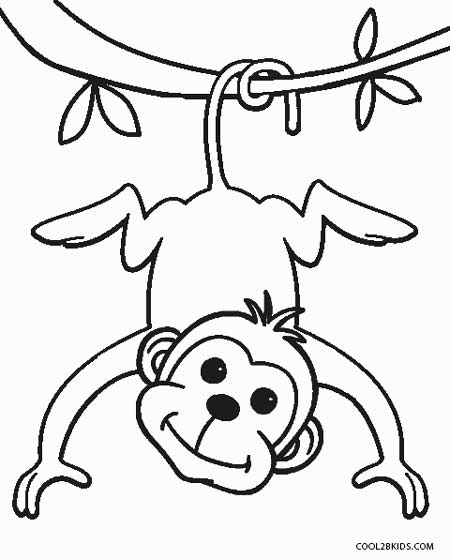 450x559 Free Printable Monkey Coloring Pages For Kids