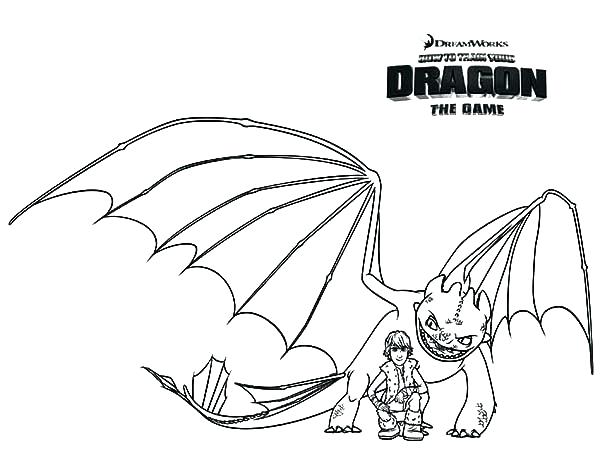 600x464 Night Fury Coloring Pages