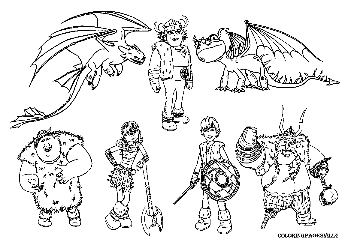 1169x827 Awesome How To Train Your Dragon Coloring Pages Logo