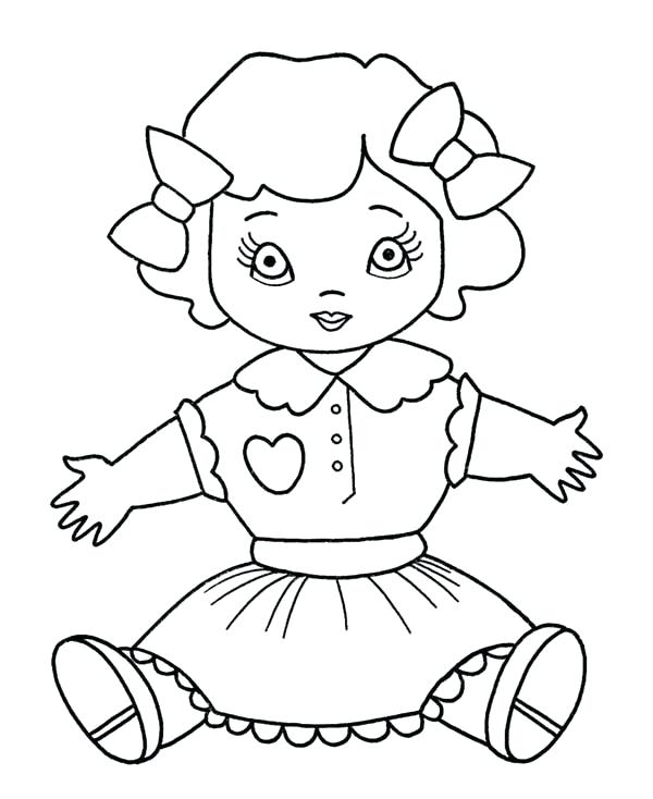 600x734 Doll Coloring Hug Me Doll Toys Coloring Pages Doll Coloring Book