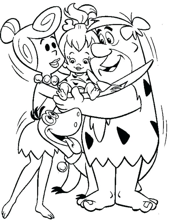 600x781 Flintstones Coloring Pages Coloring Pages Coloring Pages And Hug