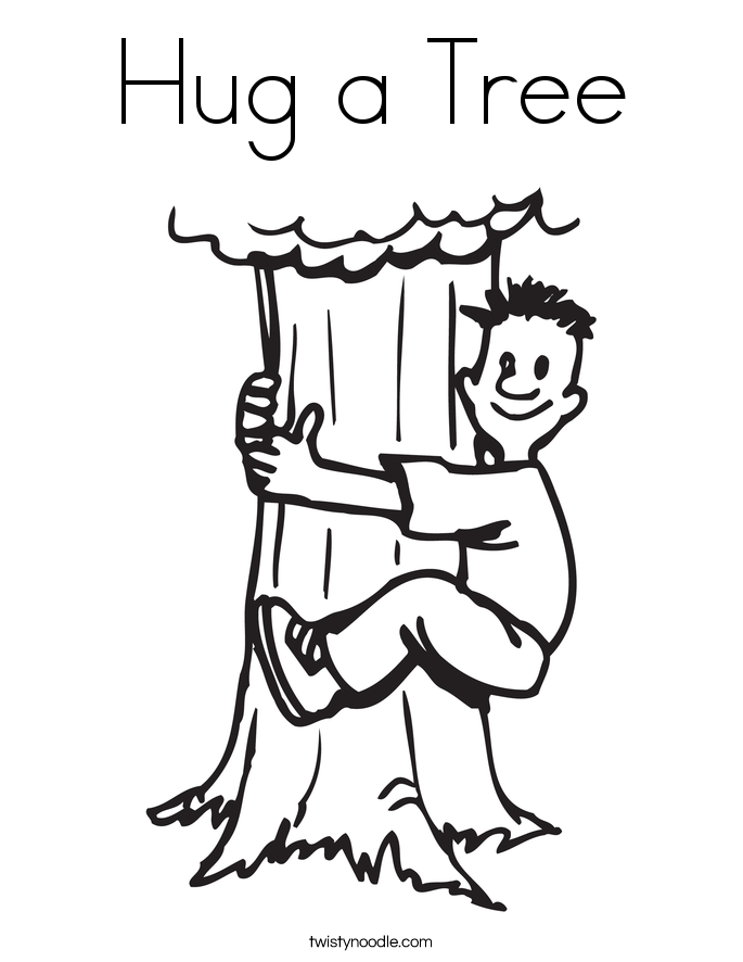 685x886 Hug A Tree Coloring Page