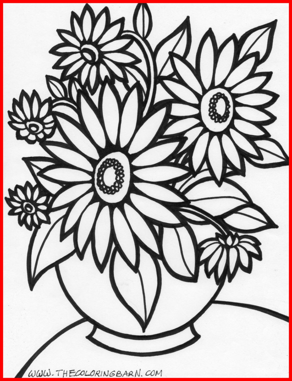 968x1264 Awesome Flower Color Pages Apurjacouture Pict Of Large Coloring