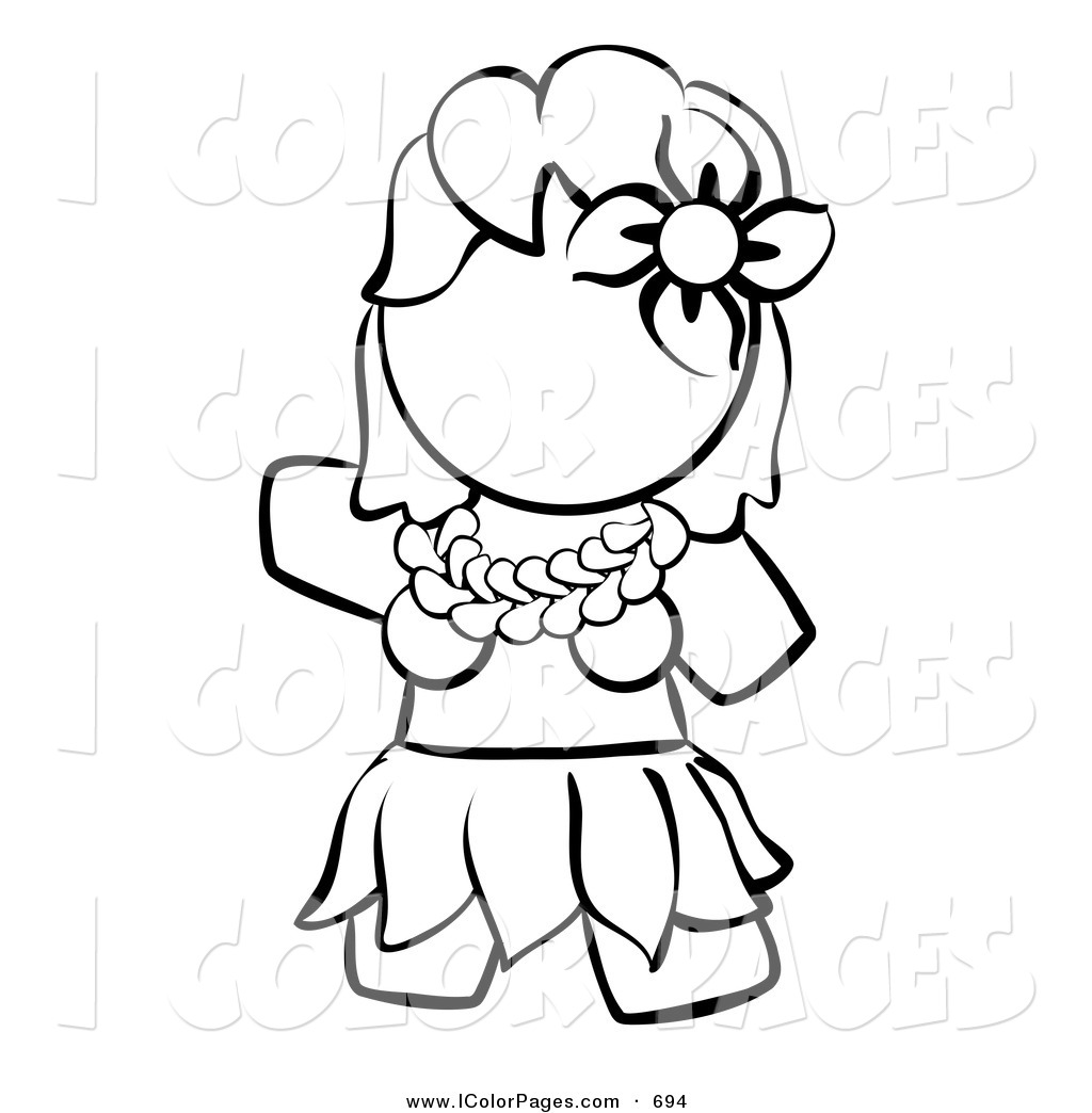 1024x1044 Refundable Hula Girl Coloring Page Hawaiian Da