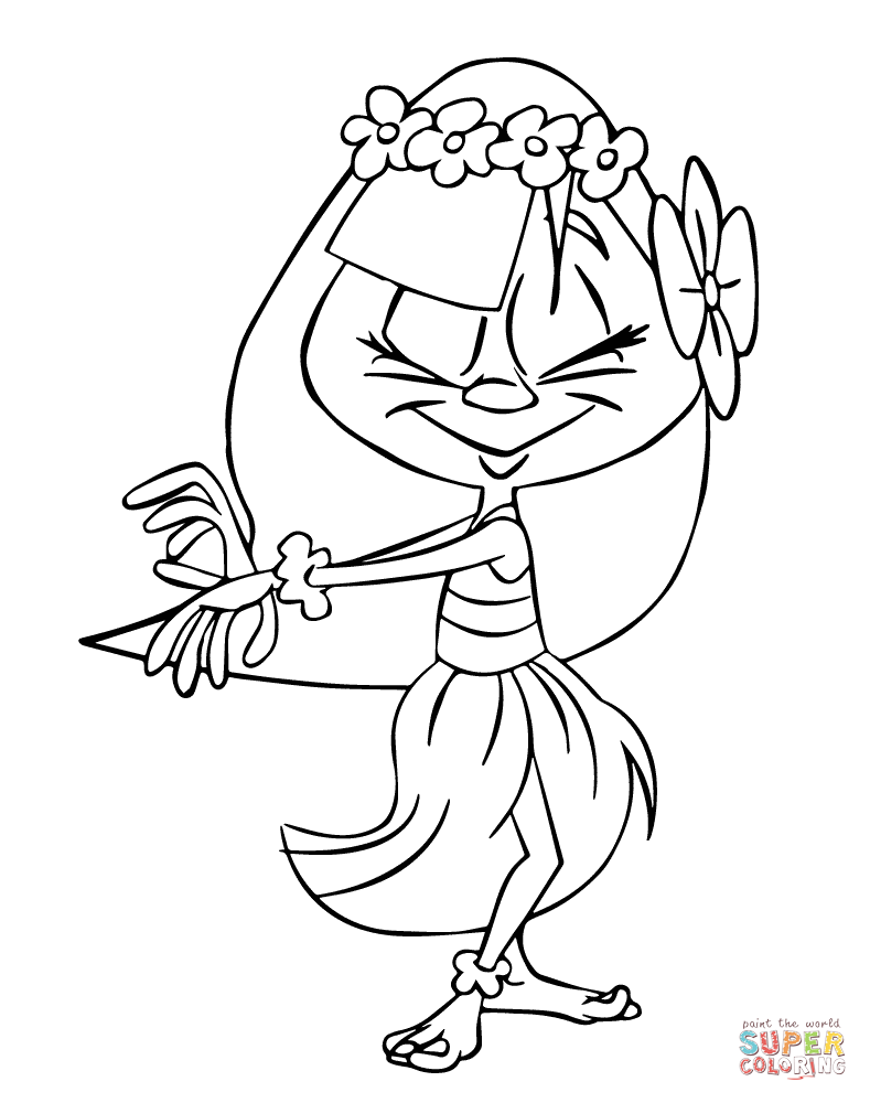 789x1000 Hula Dancer Girl Coloring Page Free Printable Coloring Pages Hula