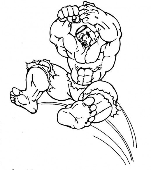 518x581 Hulk Jumping So High Coloring Pages