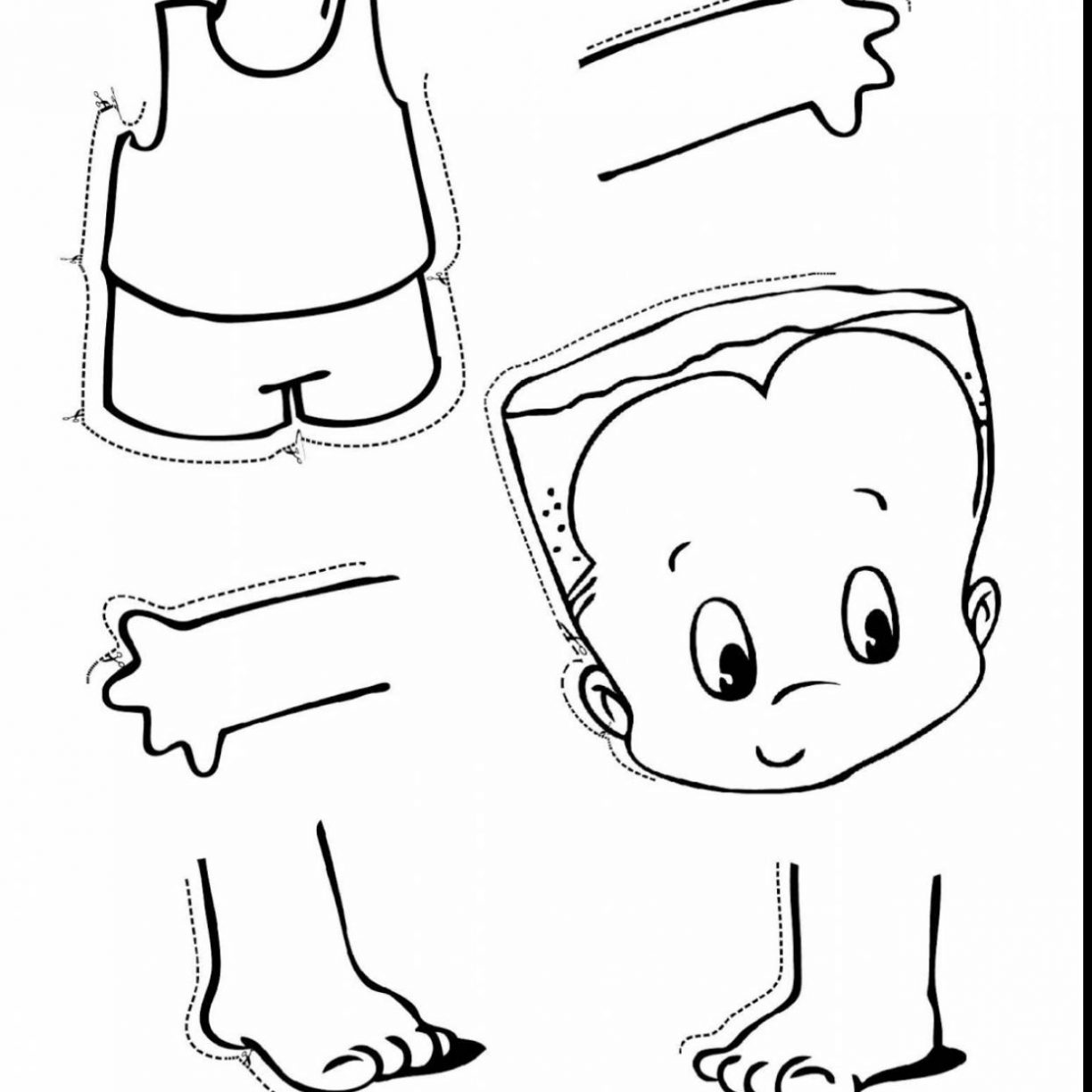 1224x1224 Impressive My Body Parts Coloring Pages With Baby Face Kids