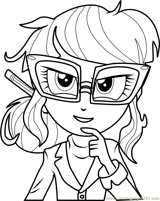 637x800 Human Twilight Sparkle Coloring Page
