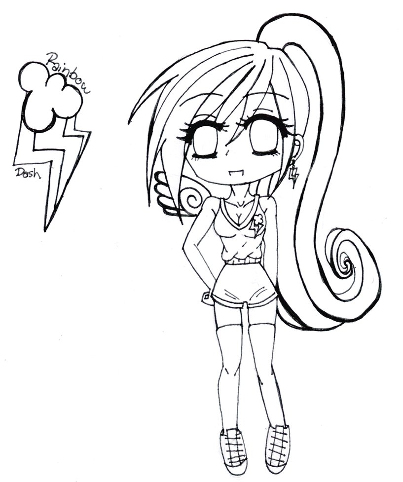 817x977 Rainbow Dash Coloring Pages