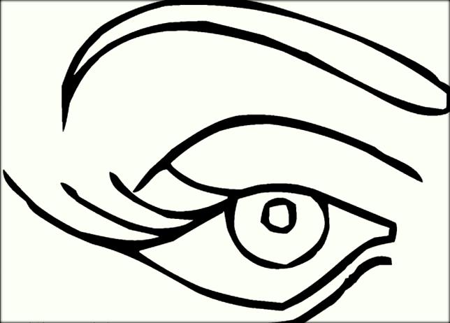 644x462 Human Eyes Coloring Pages For Preschoolers