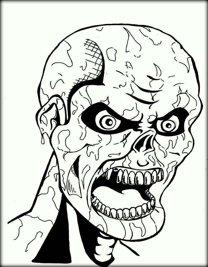 788x1013 Scary Coloring Pages