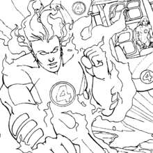 220x220 Human Torch Fury Coloring Pages