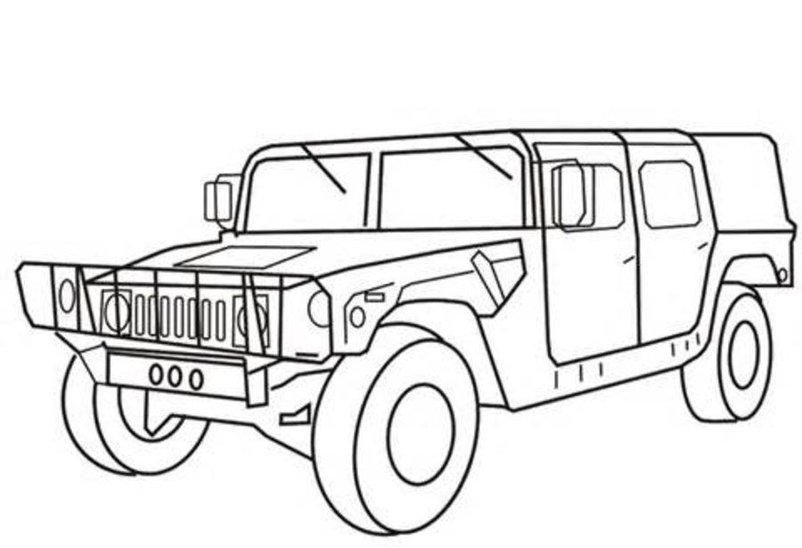 900x615 Coloring Pages Hummer, Printable For Kids Adults, Free