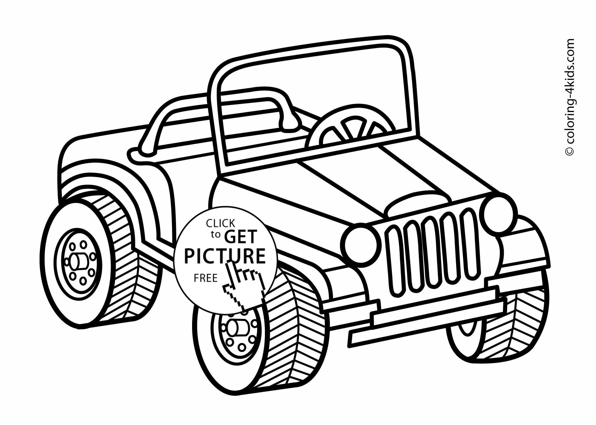 2079x1483 Jeep Transportation Coloring Pages For Kids, Printable