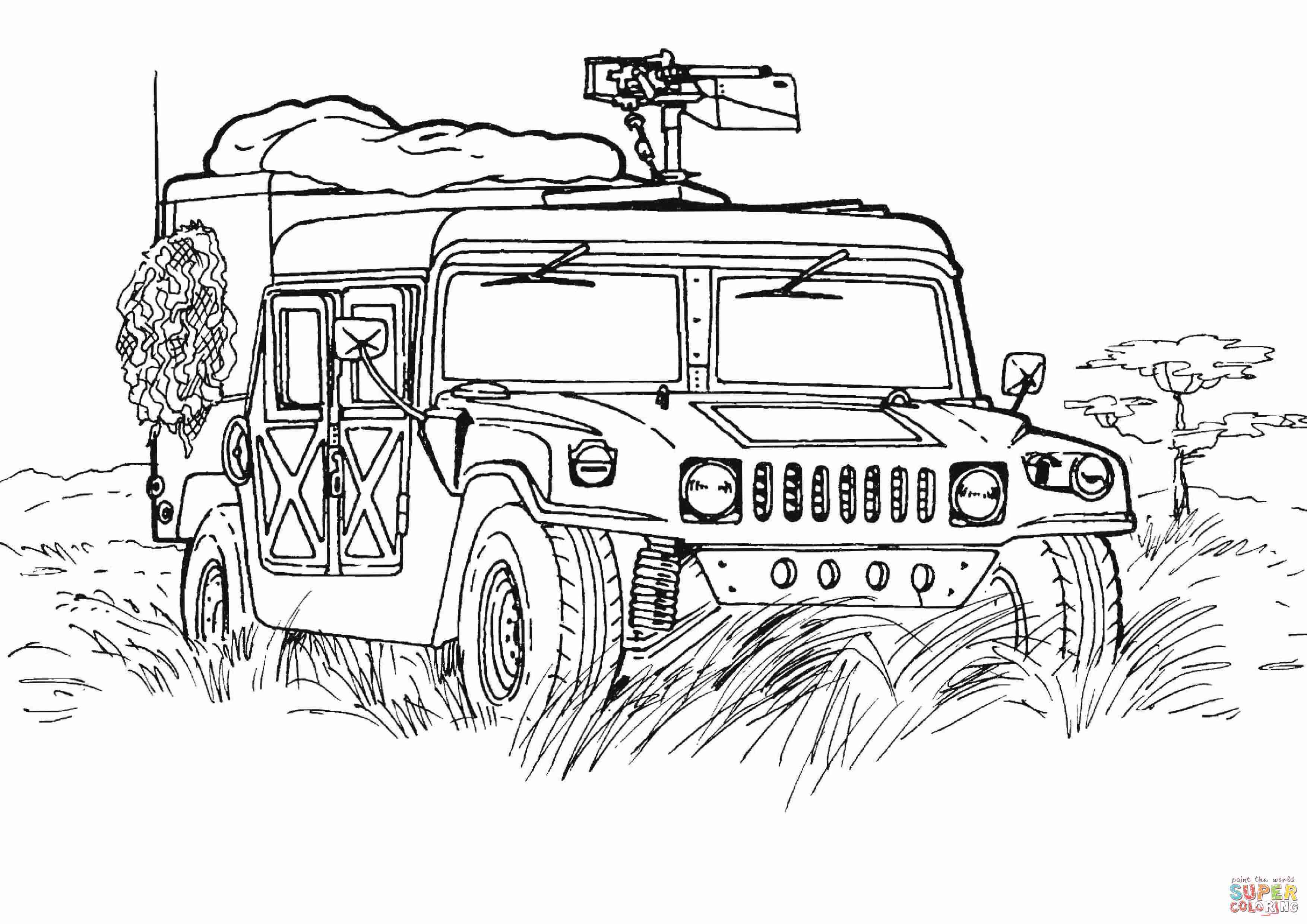 3508x2480 Army Hummer Coloring Page Free Printable Pages Beautiful Olegratiy
