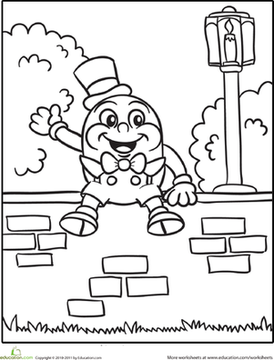 301x396 Humpty Dumpty Coloring Page Humpty Dumpty, Worksheets