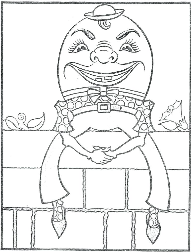 Humpty Dumpty Coloring Page at GetDrawings | Free download