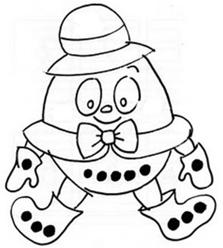 736x819 Cute Little Humpty Dumpty Coloring Pages