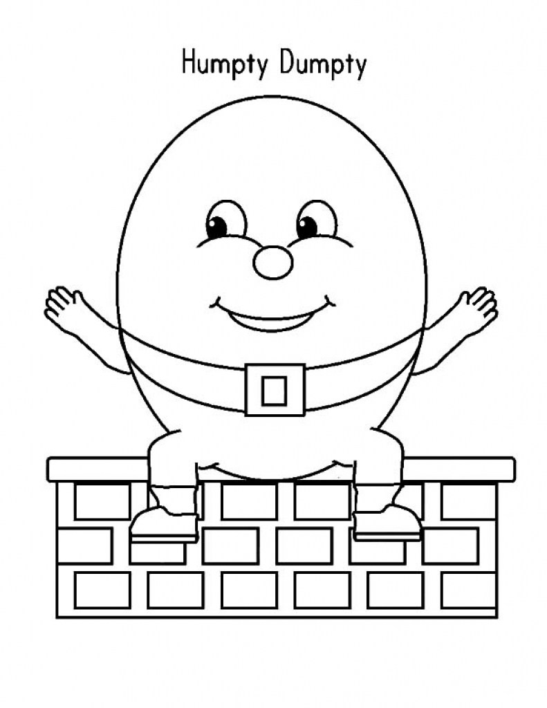 791x1024 Old Fashioned Printable Humpty Dumpty Coloring Pages Ideas