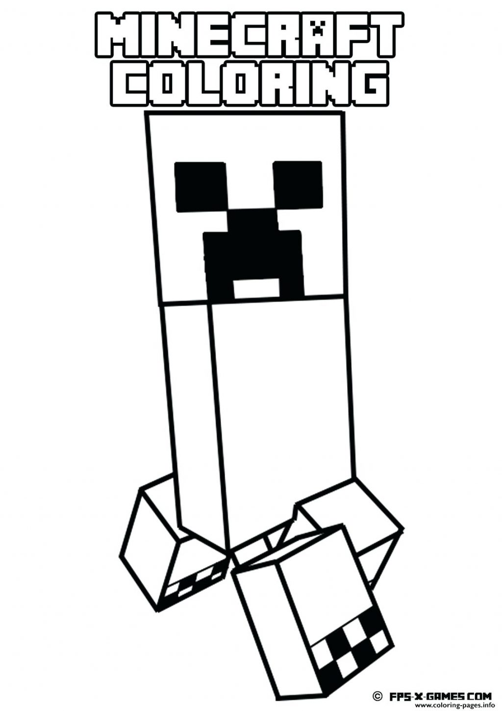 1024x1449 Coloring Page Minecraft Color Page Weird Monster Coloring Pages