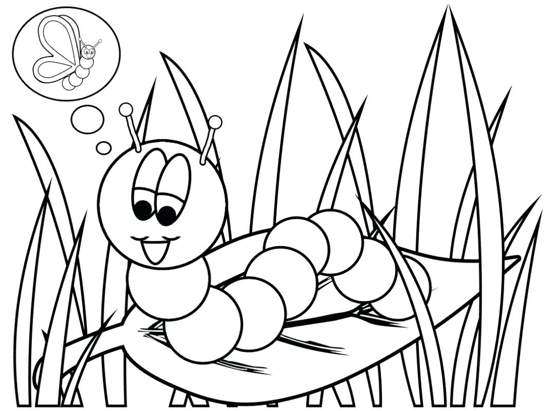 1080x800 Coloring Very Hungry Caterpillar Coloring Pages Drawn Colouring
