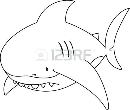 450x383 Shark Coloring Pages Coloring Kids Vector Illustration