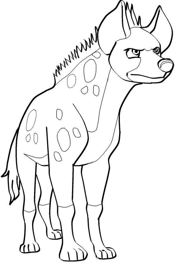 600x913 Hyena Coloring Pages