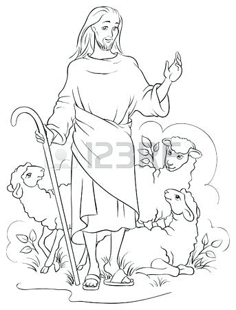 343x450 Good Shepherd Coloring Page Is A Good Shepherd Colouring Page