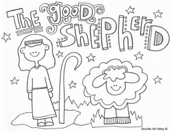 250x193 Good Shepherd Coloring Pages Religious Doodles Jesus