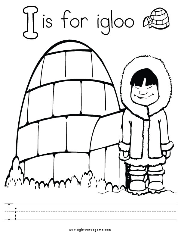 612x790 I Coloring Page Alphabet Coloring Pages