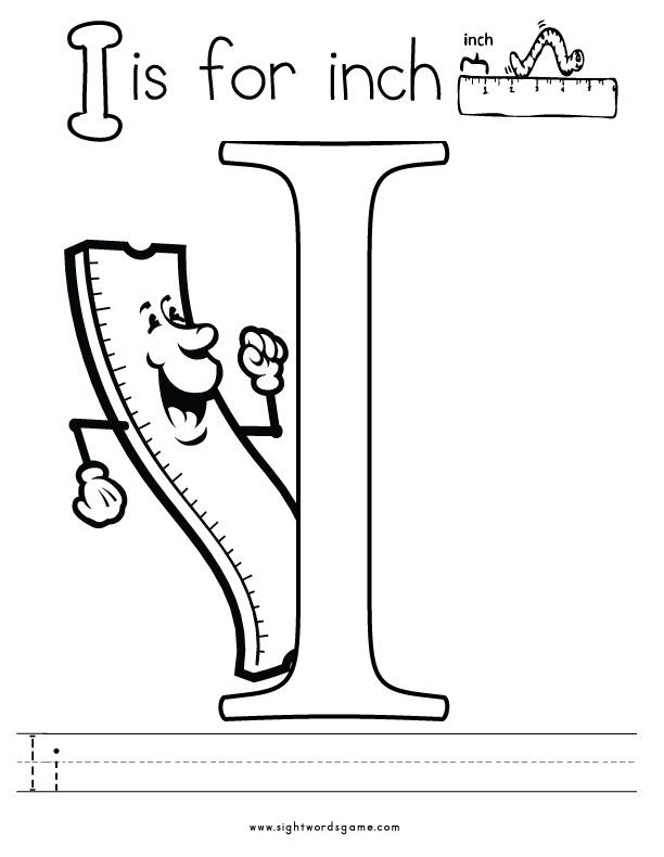 612x790 Letter I Coloring Page Letters Of The Alphabet