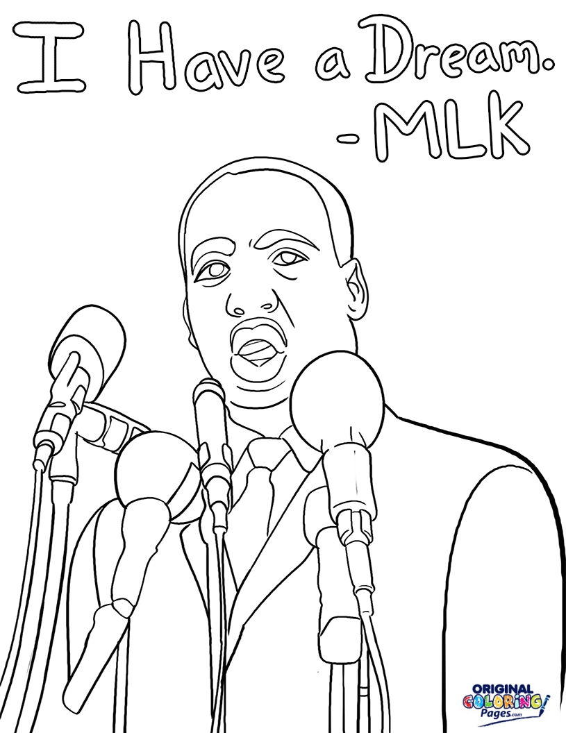 815x1056 I Have A Dream Coloring Pages Martin Luther King Day Original
