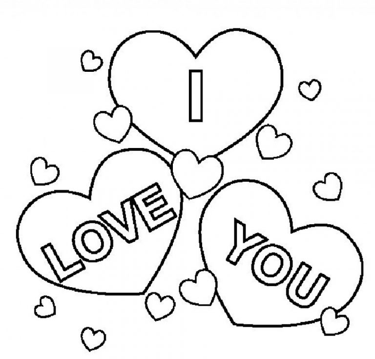 768x735 I Love You Coloring Pages Online New Copy Color Aecost