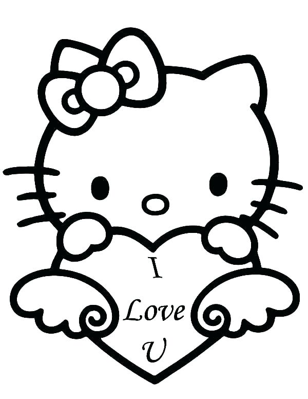600x776 I Love Dad Colouring Pages Coloring Printable For Hello Kitty You