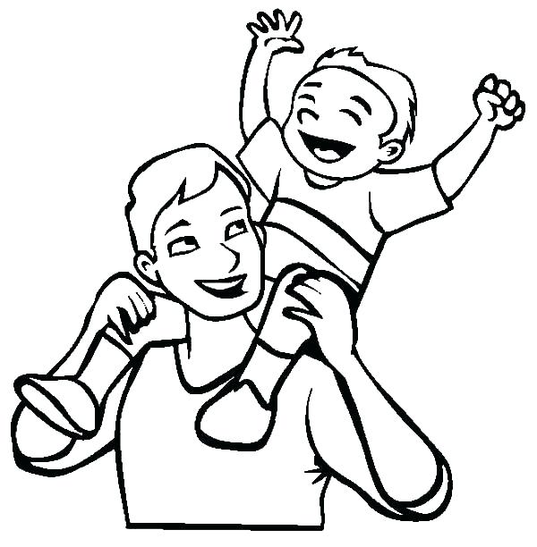 600x612 Dad Coloring Pages Mom Dad Coloring Pages Dad Coloring Pages Child