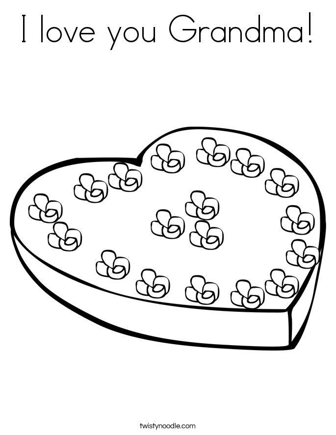 685x886 I Love You Grandma Coloring Page