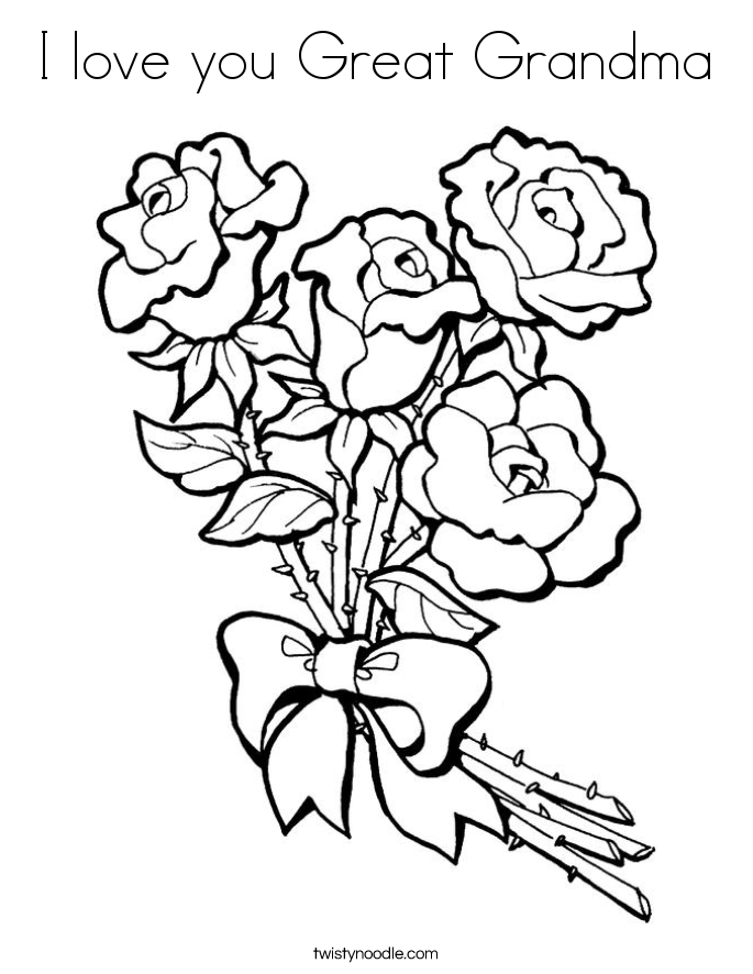 685x886 I Love You Great Grandma Coloring Page