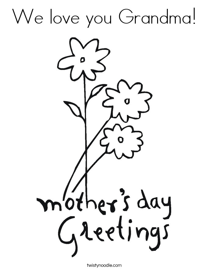 685x886 We Love You Grandma Coloring Page