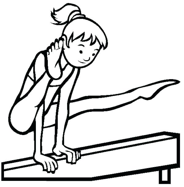 600x612 Gymnastics Coloring Pages Gymnast Coloring Pages Gymnastic
