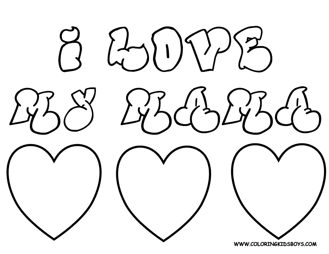 1056x816 I Love You Coloring Page Free Printable Pages Endear Wagashiya